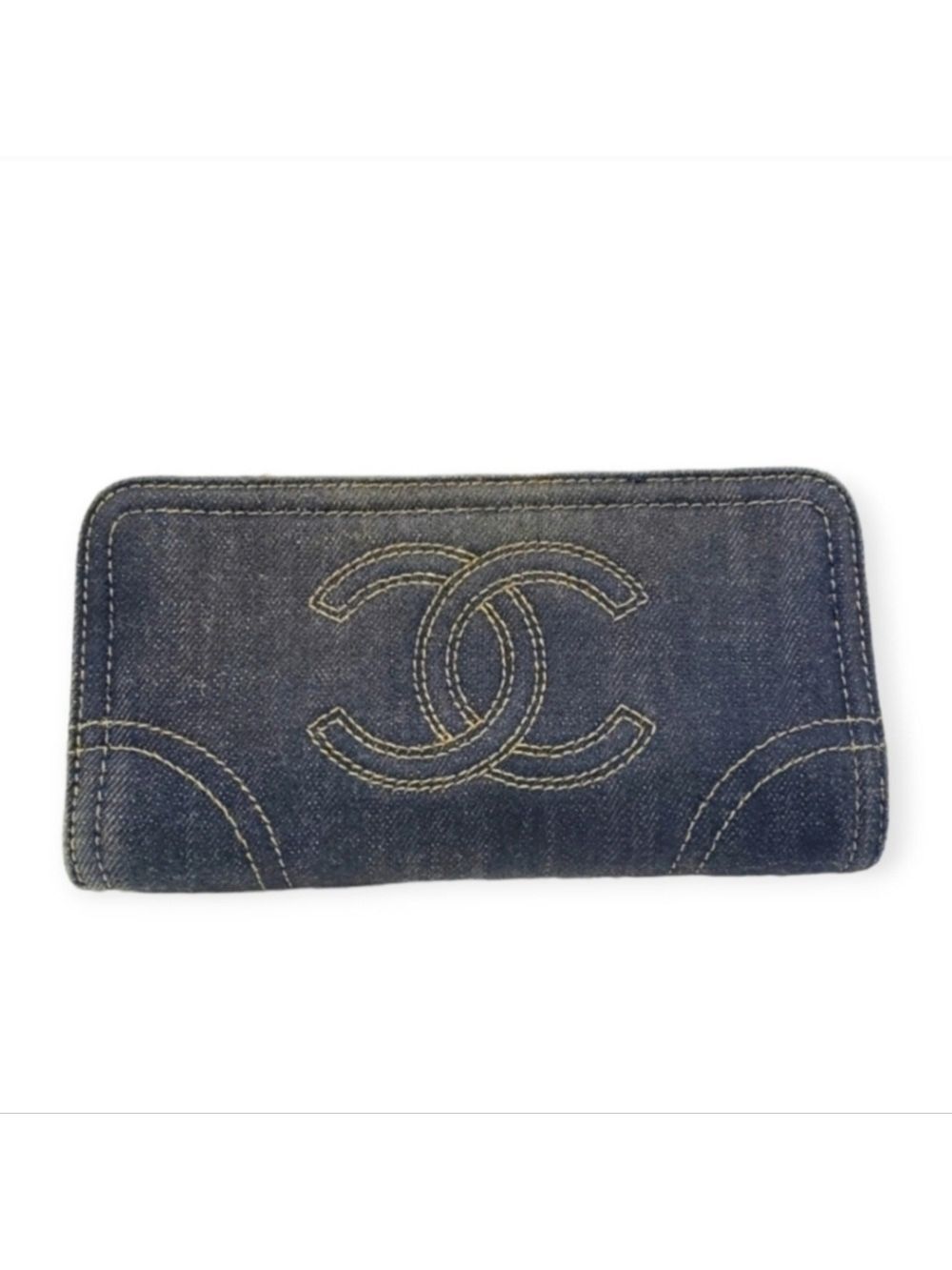 Chanel Denim Wallet CC Cardholder Large